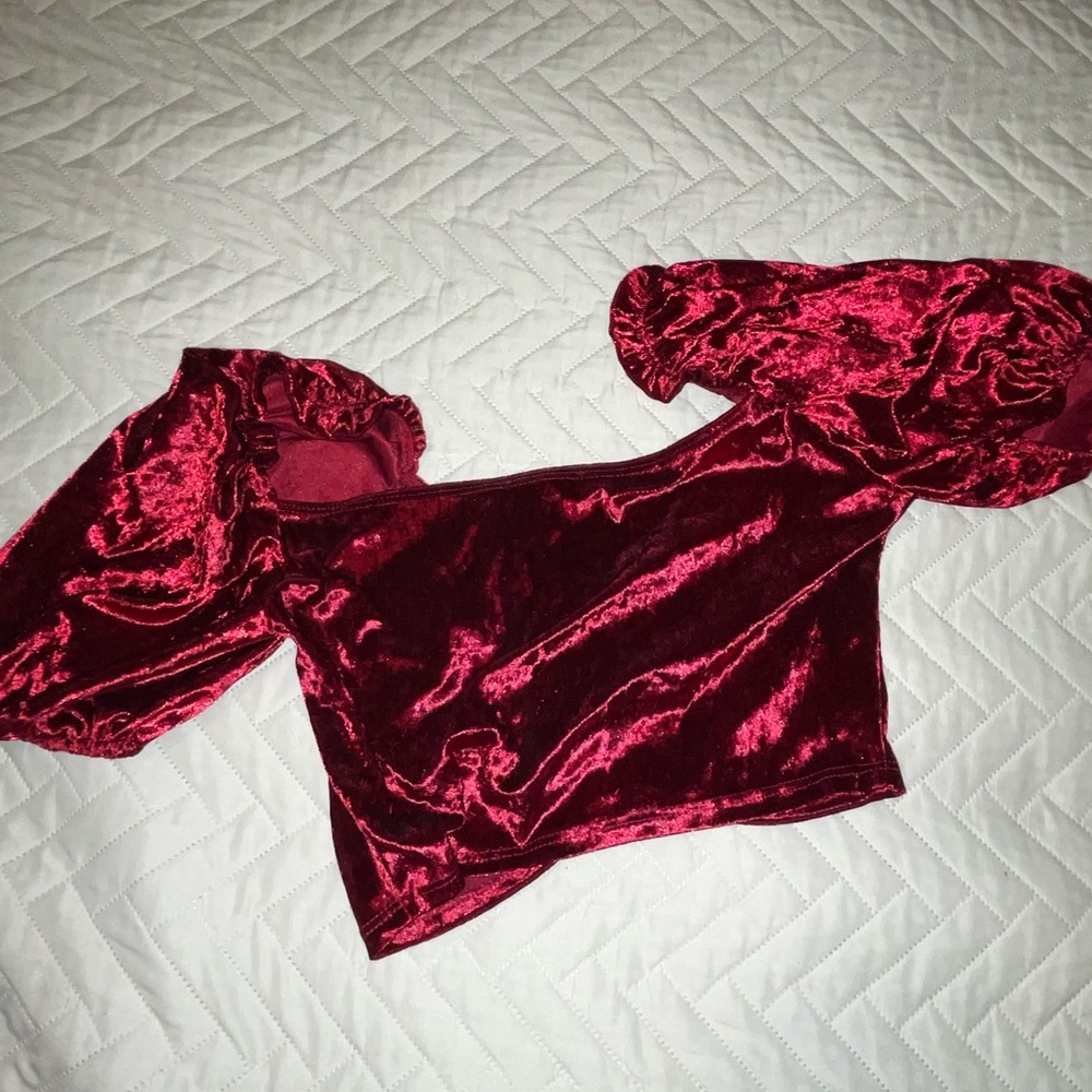 Red Velvet Crop Top FashionNova
